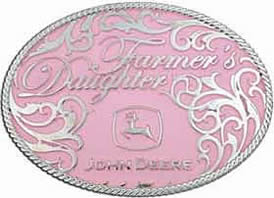 Pink John Deere Farmer's Daughter buckle